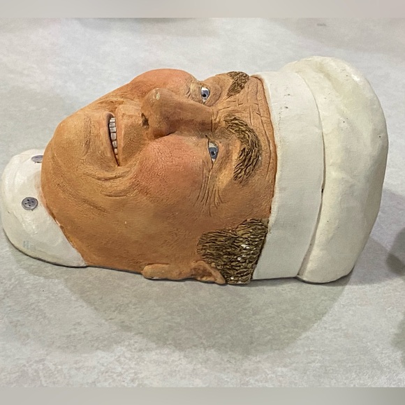 Set of two vintage ceramic heads Chef/Fisherman Lakeland Studios by Southwell - Picture 12 of 15